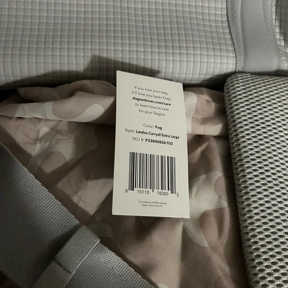 Dagne Dover Landon Carryall Neoprene XL in Fog - Picture 3 of 7